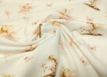 Elfe Hilco Mädchenstoff Jersey mit Elfe und Schmetterling